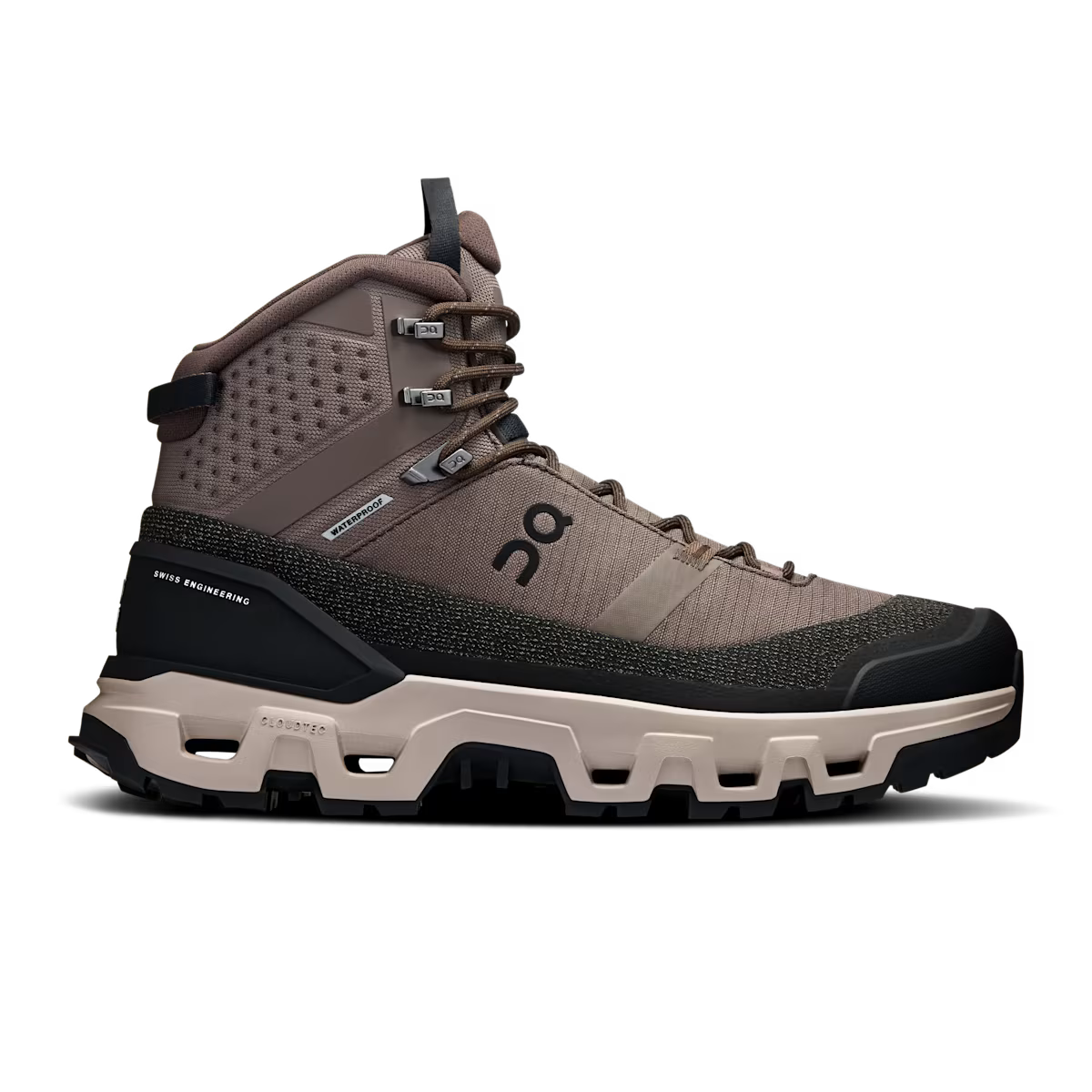 Men's On Cloudrock Trek Waterproof, Ash/Fog, 12 D Medium