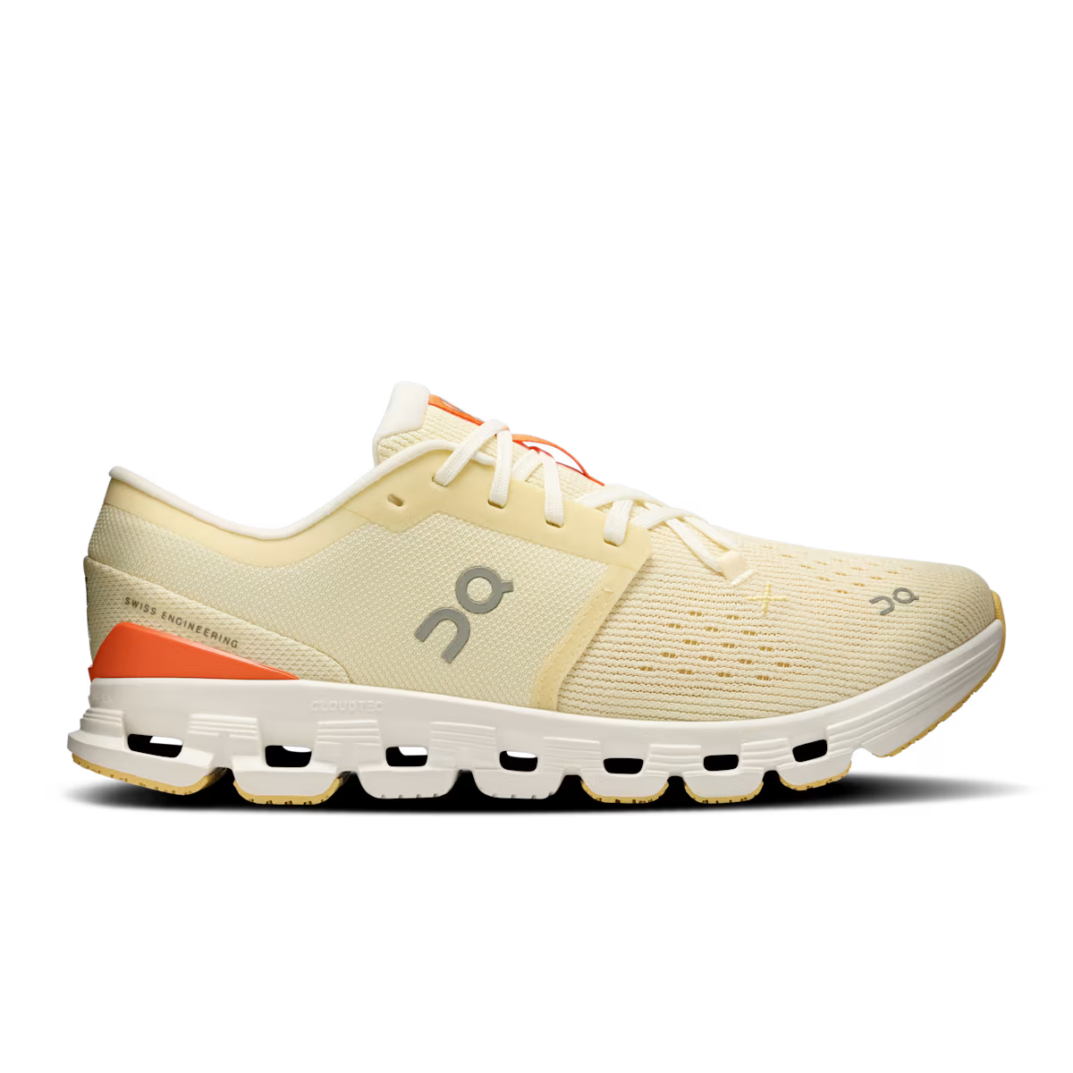Women's On Cloud X 4, Castor/Flame, 7.5 B Medium