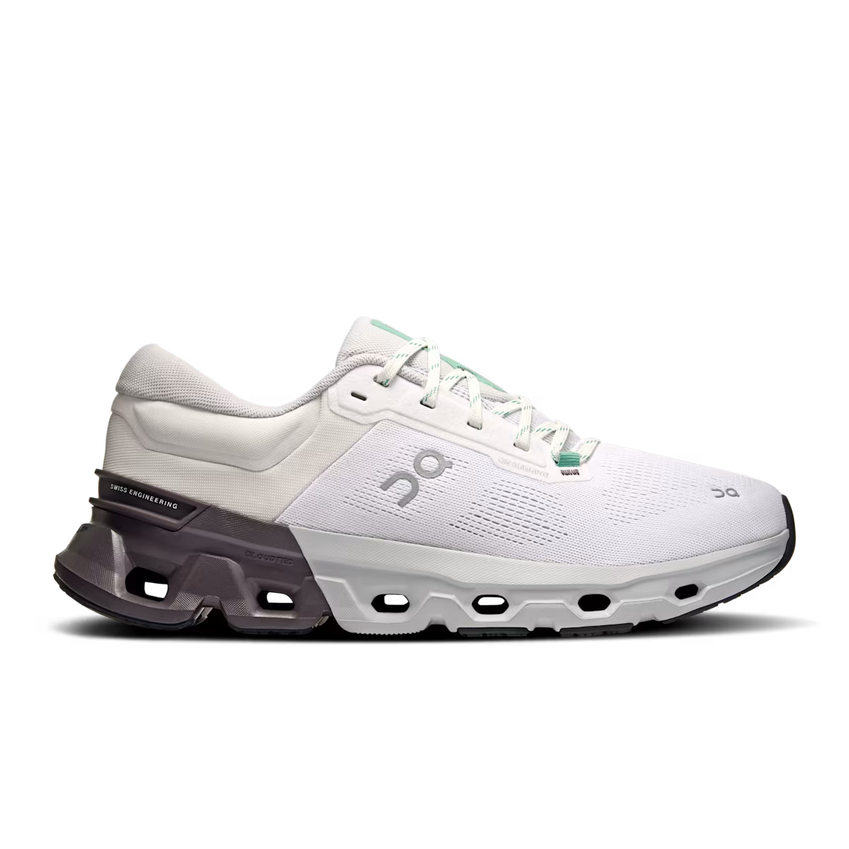 Men's On Cloudflyer, White/Pebble, 8.5 D Medium
