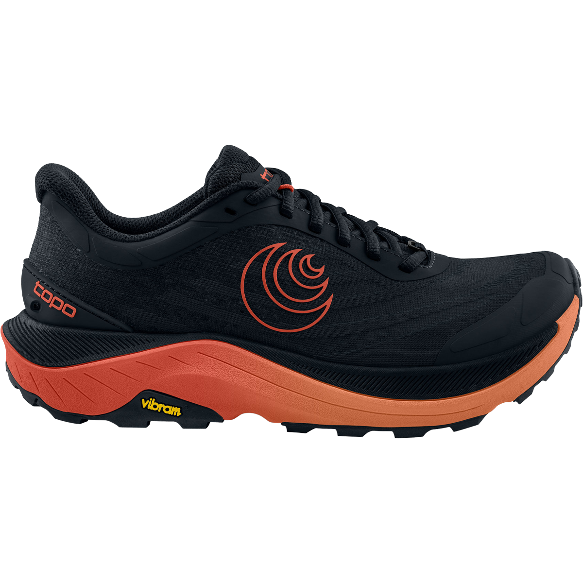 Men's Topo Athletic Ultraventure 4, Black/Red, 9 D Medium