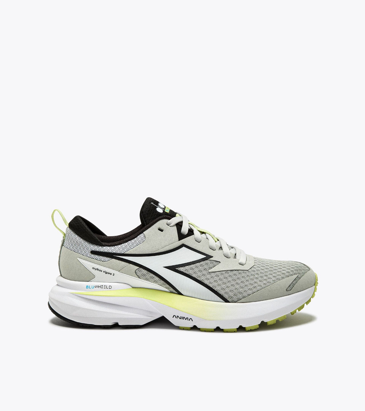 Women's Diadora Mythos Blushield Vigore 3, Silver Dd/White/Black, 10 B Medium