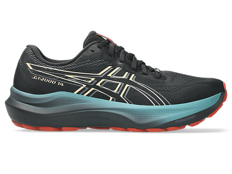 Men's Asics GT-2000 14 GTX, Black/Apricot Crush, 12 D Medium