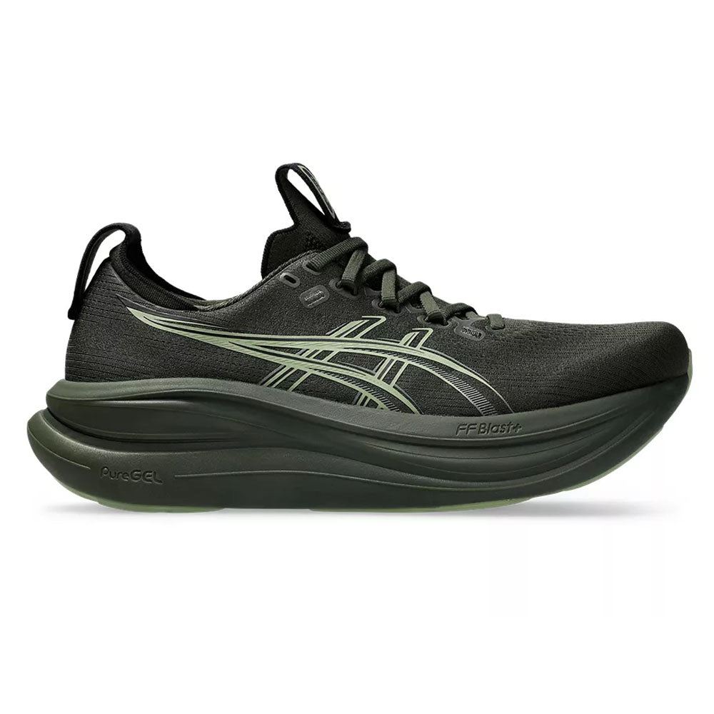 Men's Asics Gel-Nimbus 28, Vintage Khaki/Khaki Green, 12.5 D Medium