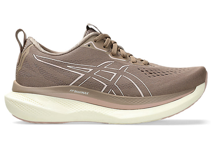 Womens Asics Glideride Max, Taupe Grey/Birch, 8.5 B Medium