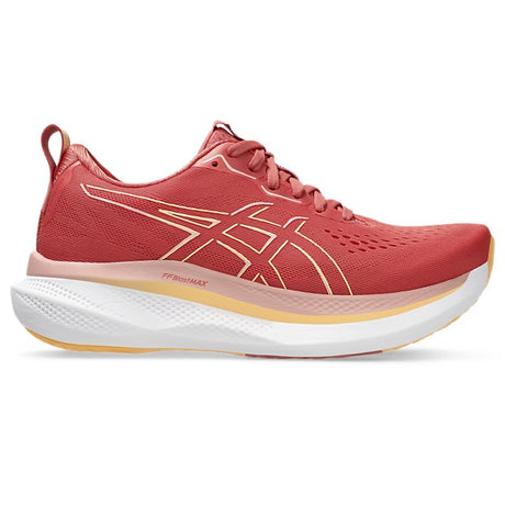 Women's Asics Glideride Max, Dark Pink Clay/Orange Glow, 7.5 B Medium