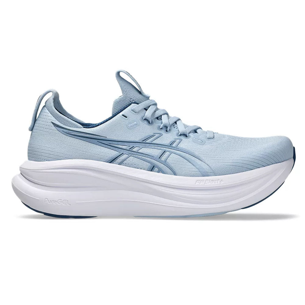 Women's Asics Gel-Nimbus 28, Solid Air/Calm Indigo, 9 B Medium