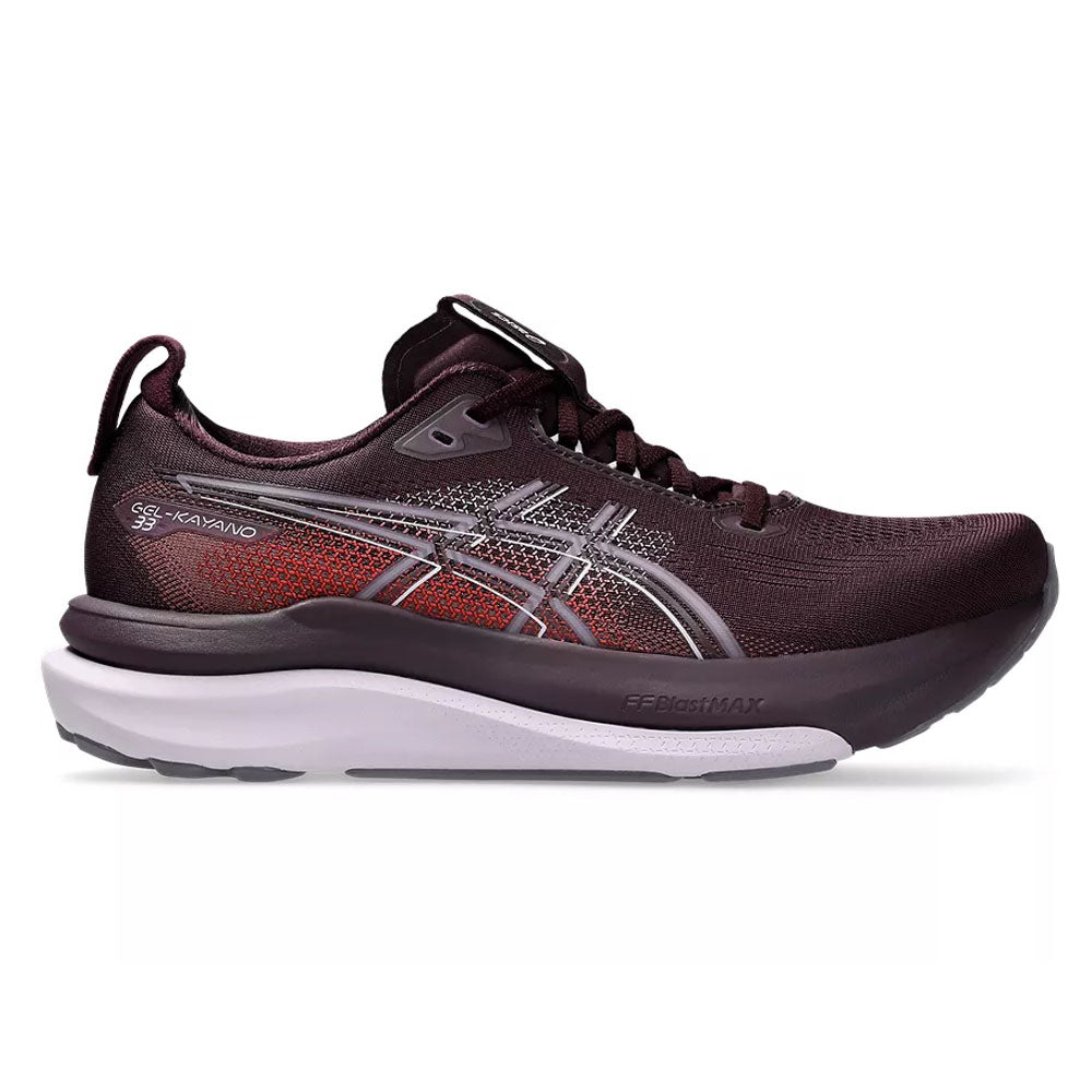Women's Asics Gel-Kayano 33, Dark Aubergine/Dahlia, 7.5 B Medium