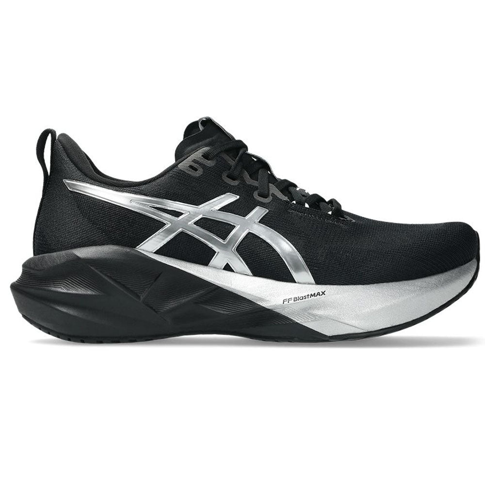 Women's Asics Novablast 5 Platinum, Platinum/Black, 10 B Medium