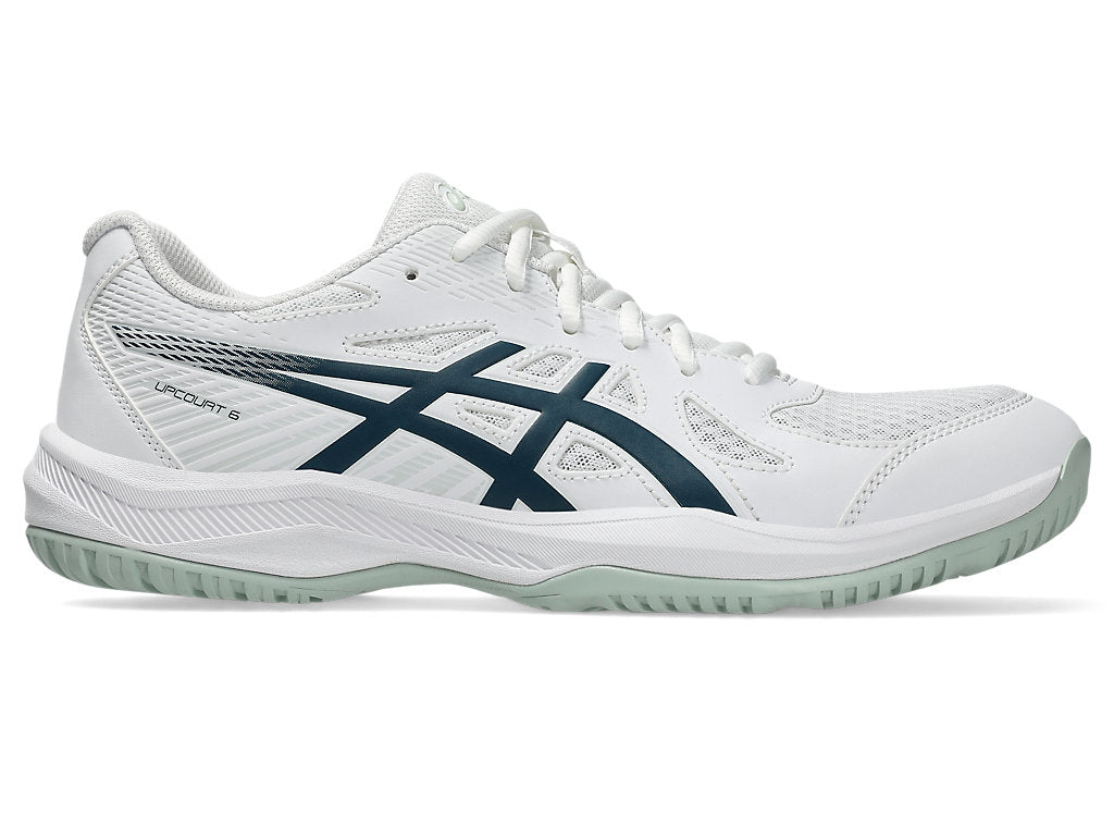 Men's Asics Upcourt 6, White/Tranquil Teal, 9 D Medium