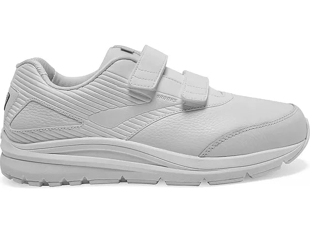 Women's Brooks Addiction Walker V-Strap 2, White/White, 6 B Medium