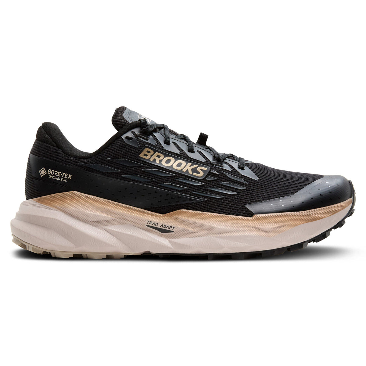 Men's Brooks Cascadia 19 GTX, Black/Ebony/Chateau Gray, 8.5 D Medium