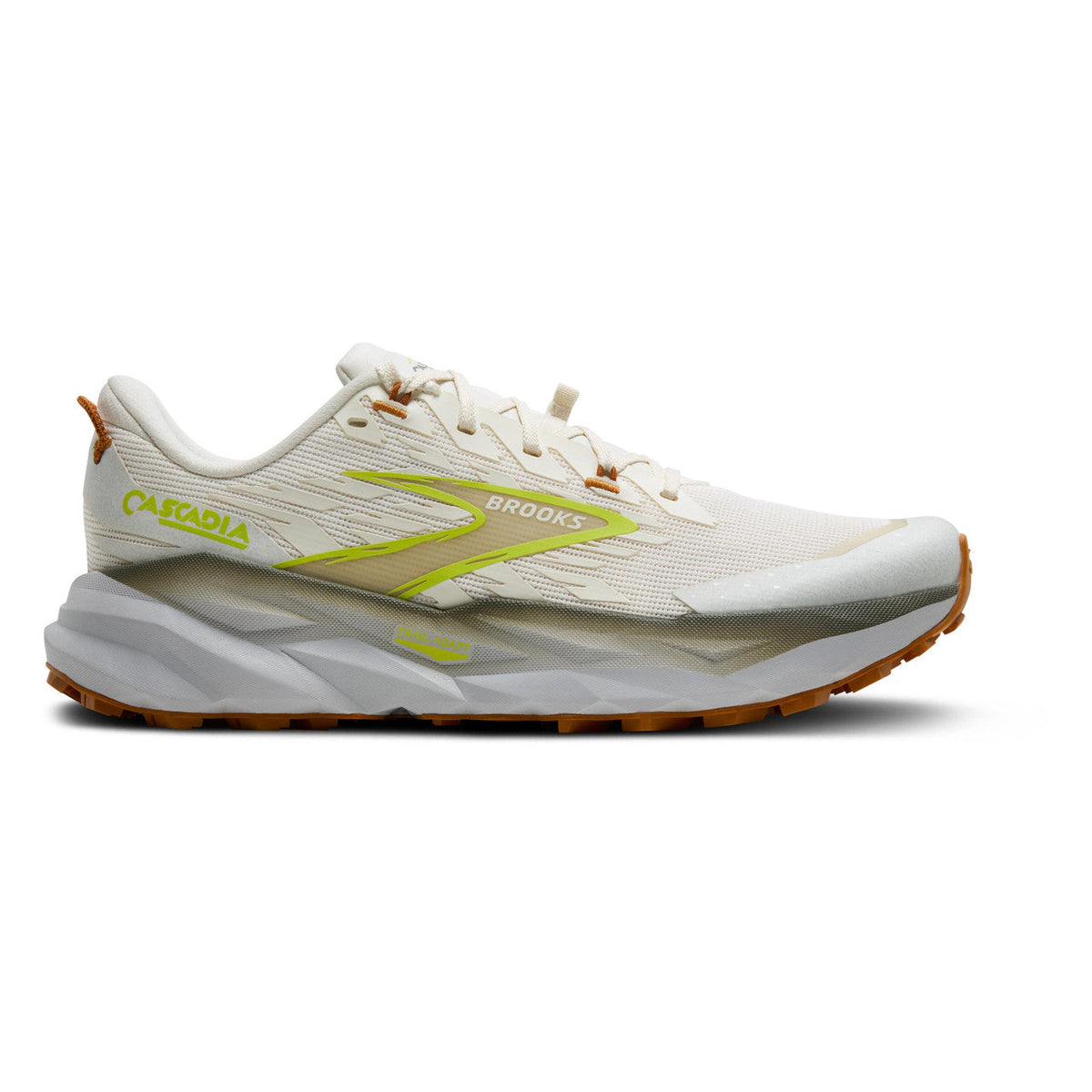 Men's Brooks Cascadia 19, Coconut/Olive/Ginger, 10.5 D Medium