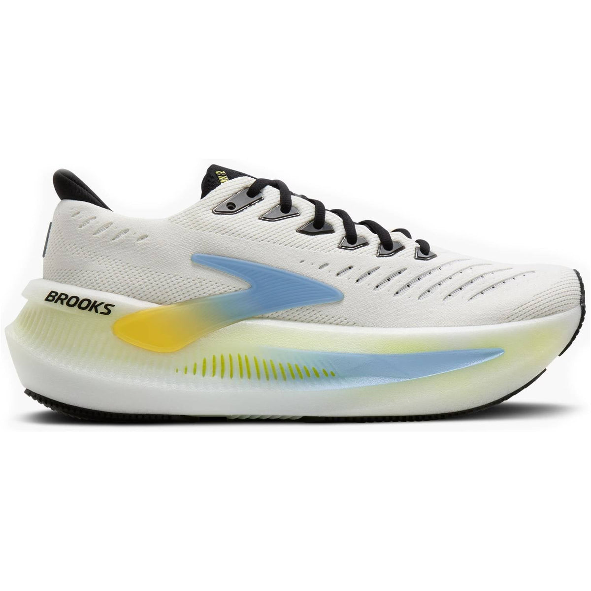 Men's Brooks Glycerin Max 2, Bright White/Black/Nightlife, 7 D Medium