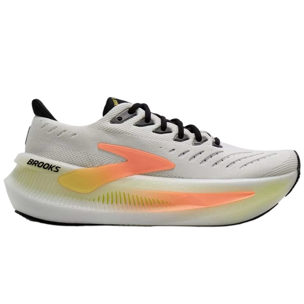 Women's Brooks Glycerin Max 2, White/Cyber Yellow/Nightlife, 7.5 B Medium