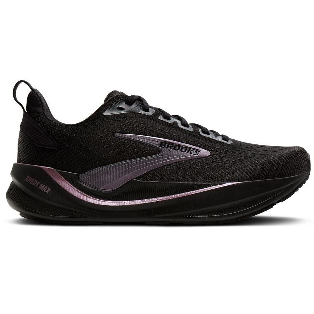 Women's Brooks Ghost Max 4, Black/Black/Rose Gold, 8 B Medium