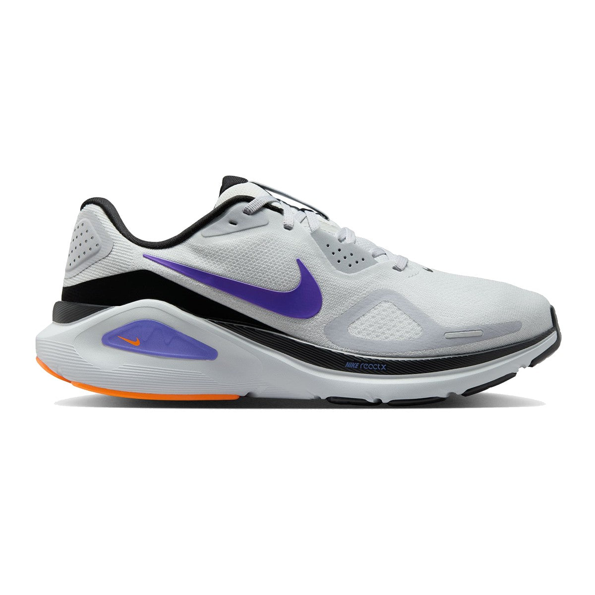 Men's Nike Structure 26, Pure Platinum/Persian Violet/Wolf Grey/Total Orange/Black, 12 D Medium