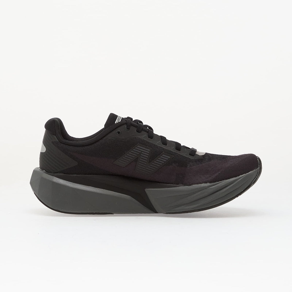 Women's New Balance FuelCell Rebel v5, Black/Castlerock/Black Cement, 9.5 B Medium