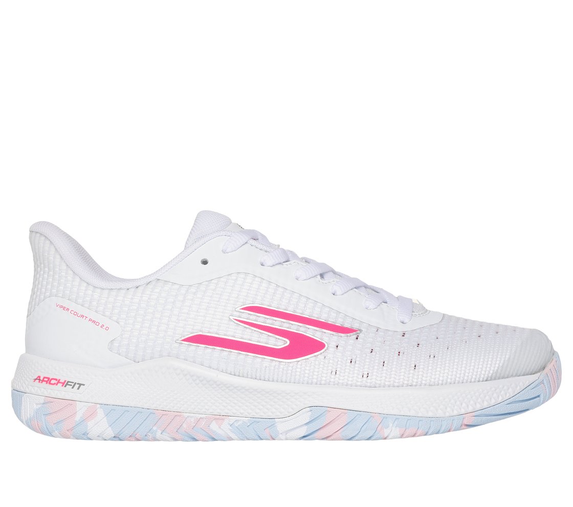 Women's Skechers Viper Court 2.0, White/Multi, 6 B Medium