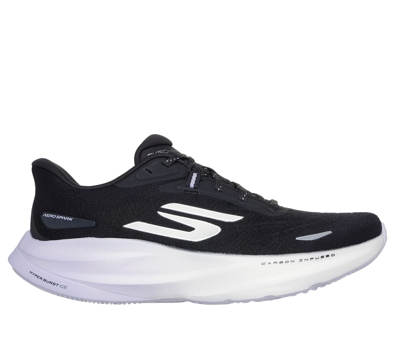 Women's Skechers Aero Spark, Black/Purple, 8 B Medium
