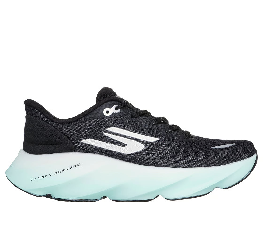 Women's Skechers Aero Burst, Black/White, 10 B Medium