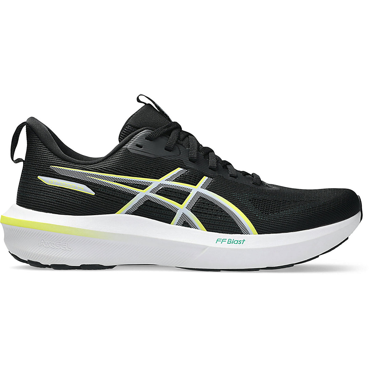 Men's Asics GT-1000 14, Black/Citron, 12 D Medium