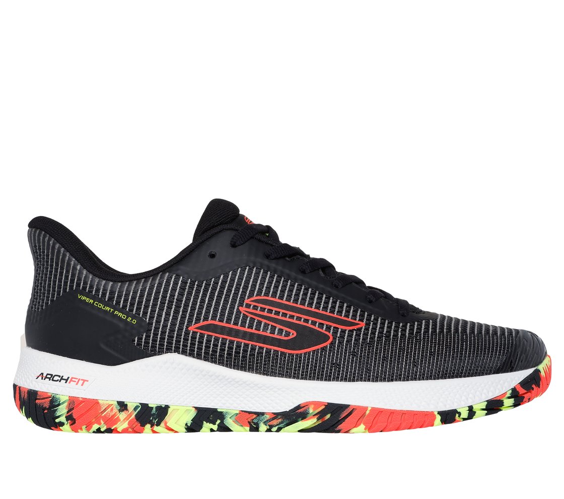 Men's Skechers Viper Court Pro 2.0, Black/Multi, 8.5 D Medium