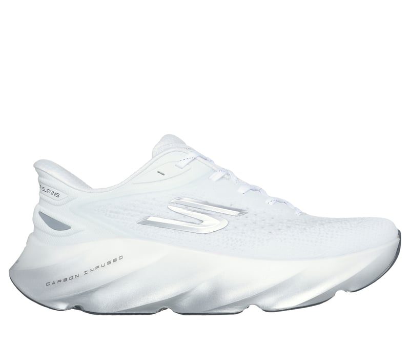 Men's Skechers Slip-Ins: Aero Burst, White/Silver Metallic, 9.5 D Medium