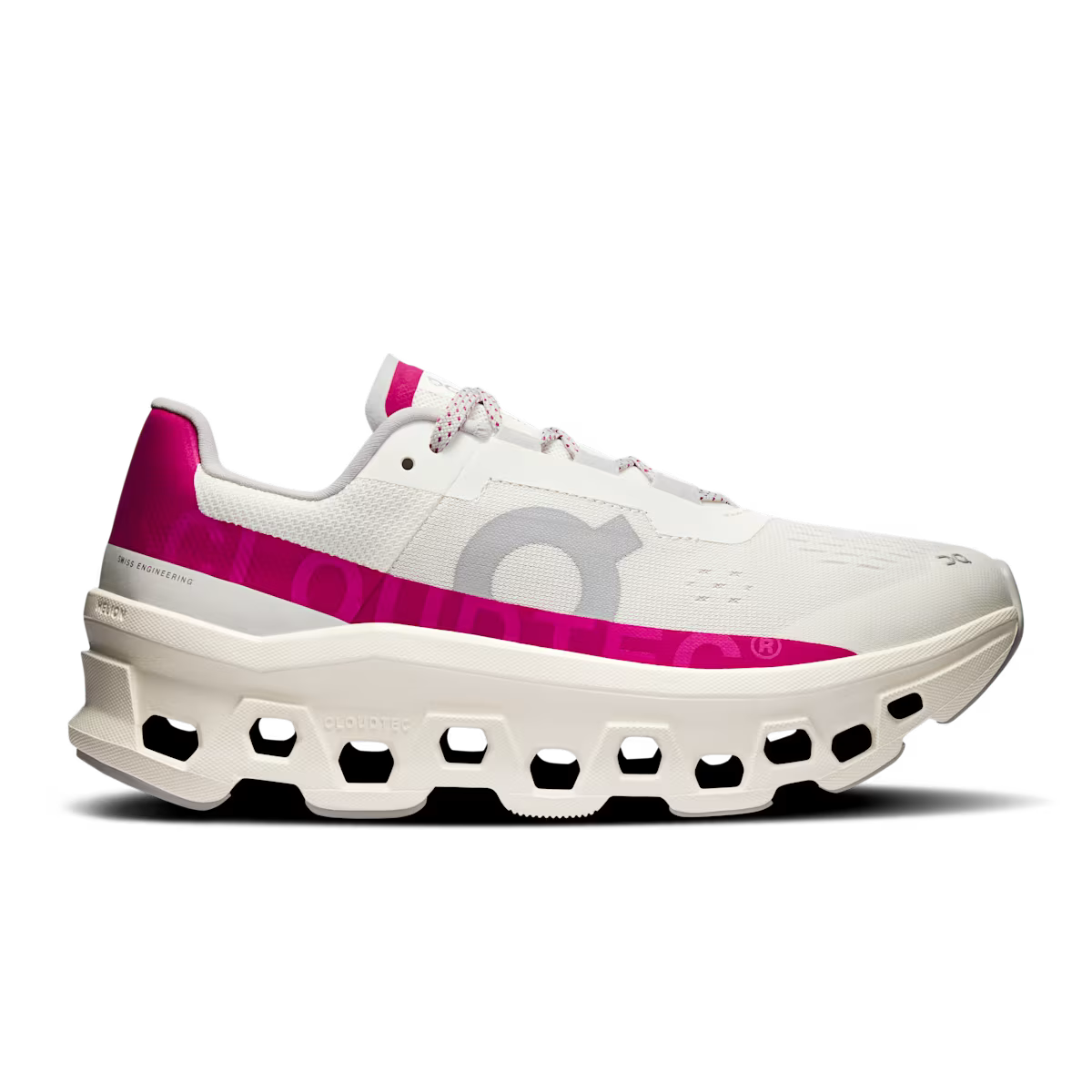 Women's On Cloudmonster, Ivory/Grenadine, 8 B Medium