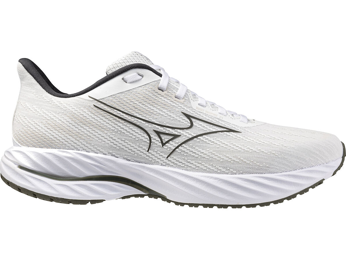 Men's Mizuno Wave Inspire 21, White/Grape Leaf, 13 D Medium
