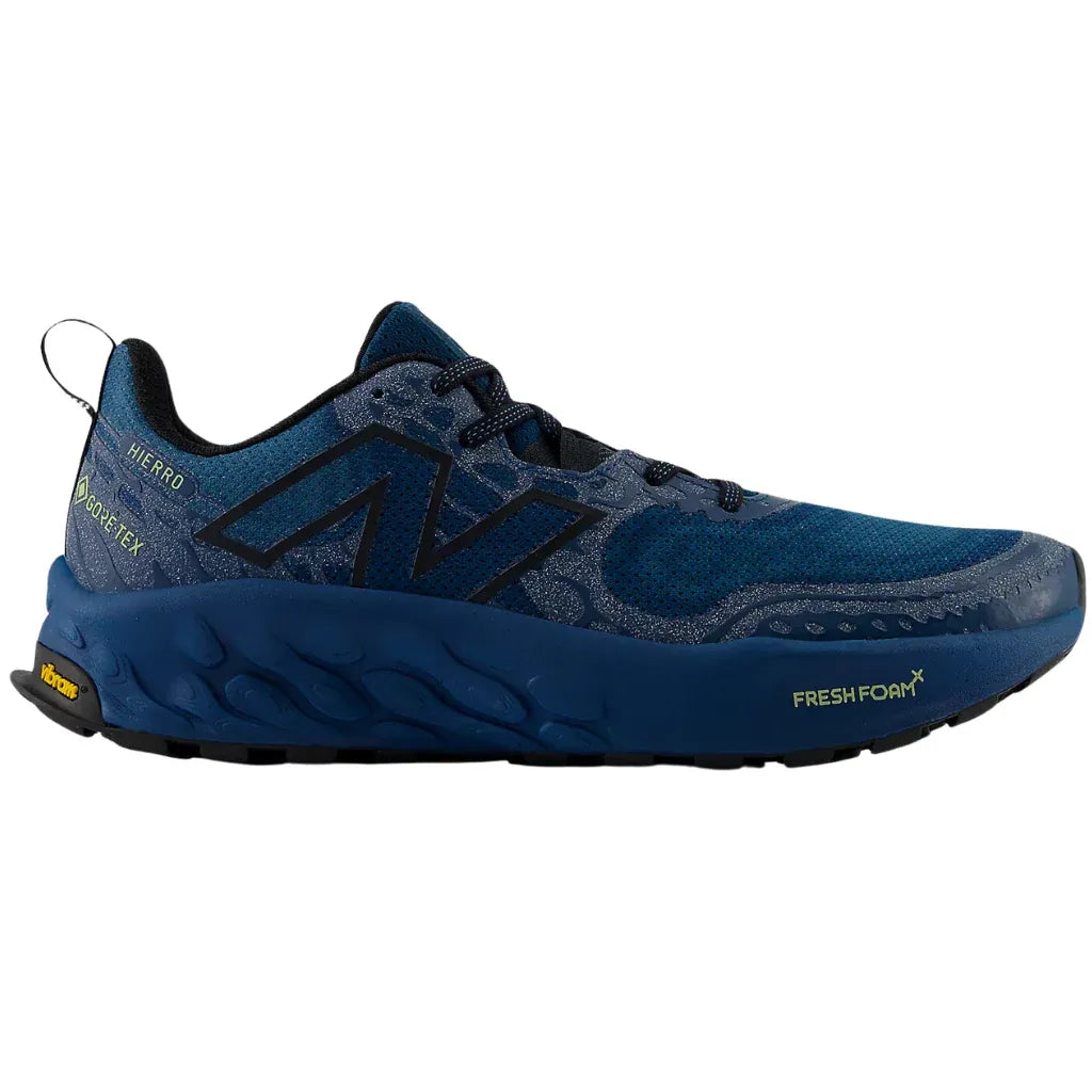 Women's New Balance Fresh Foam X Hierro V8 GTX, Deep Sea/Black/Everglade Green, 10.5 B Medium