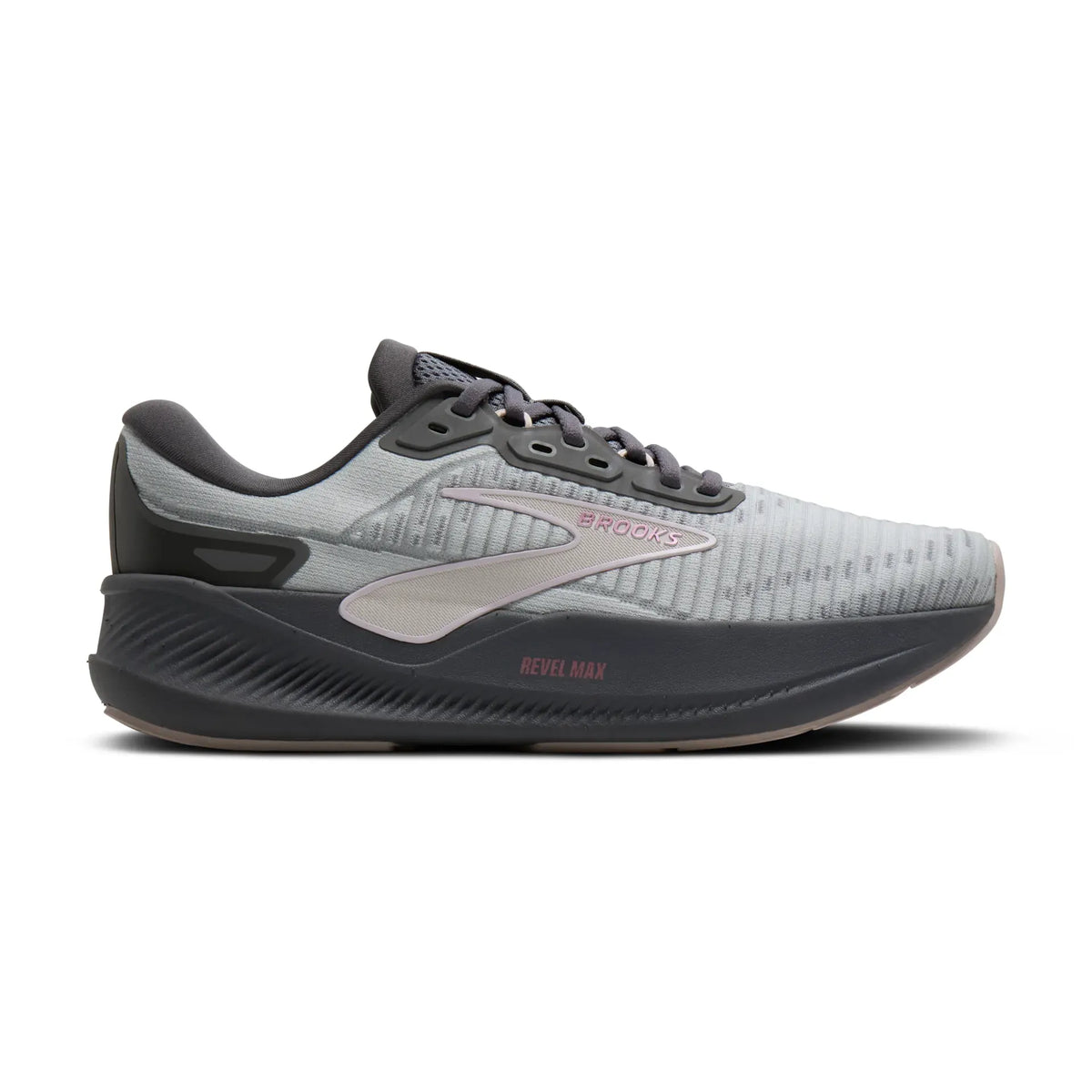 Women's Brooks Revel Max, Harbor Mist/Grey/Metallic, 10.5 B Medium