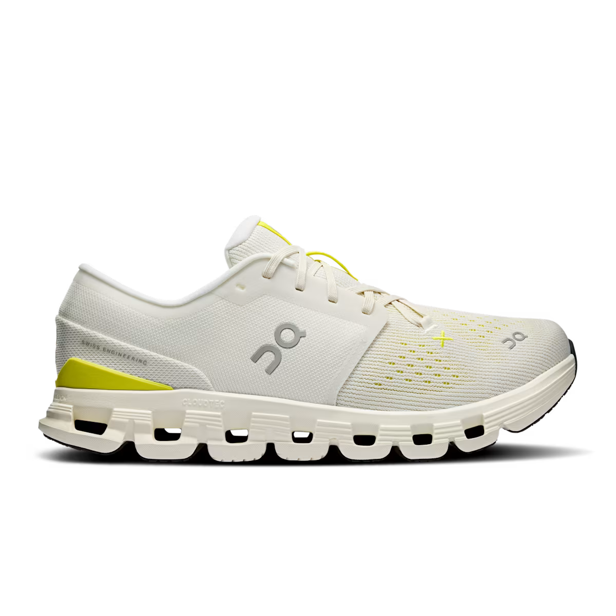 Men's On Cloud X 4, Ivory/Lime, 10.5 D Medium