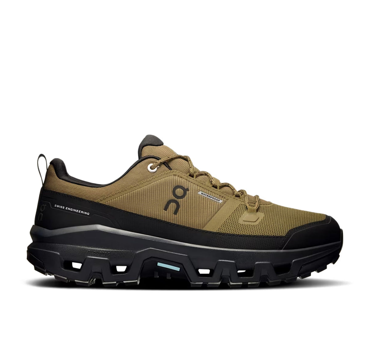 Men's On Cloudrock Low Waterproof, Hunter/Black, 10.5 D Medium