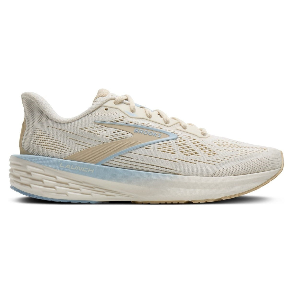 Women's Brooks Launch 12, Coconut/Sand/Skyway, 7.5 B Medium