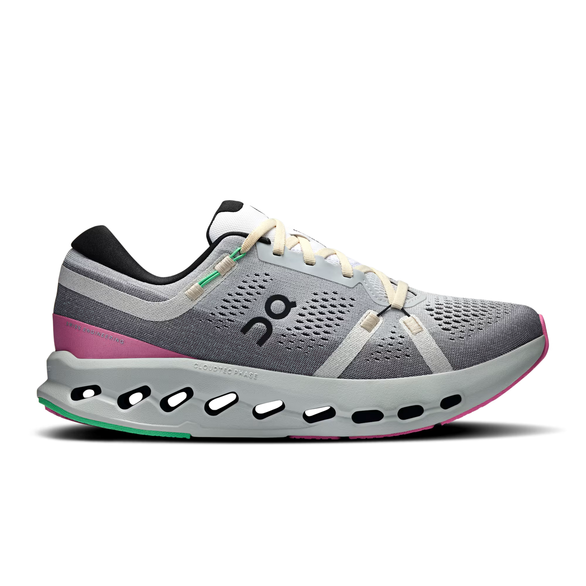 Men's On Cloudsurfer 2, White/Mineral, 9 D Medium