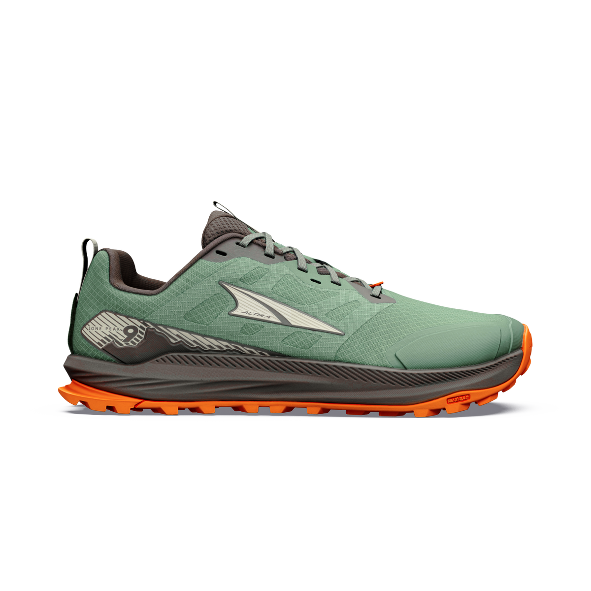 Men's Altra Lone Peak 9, Sea Spray/Oyster Grey, 14 2E Wide