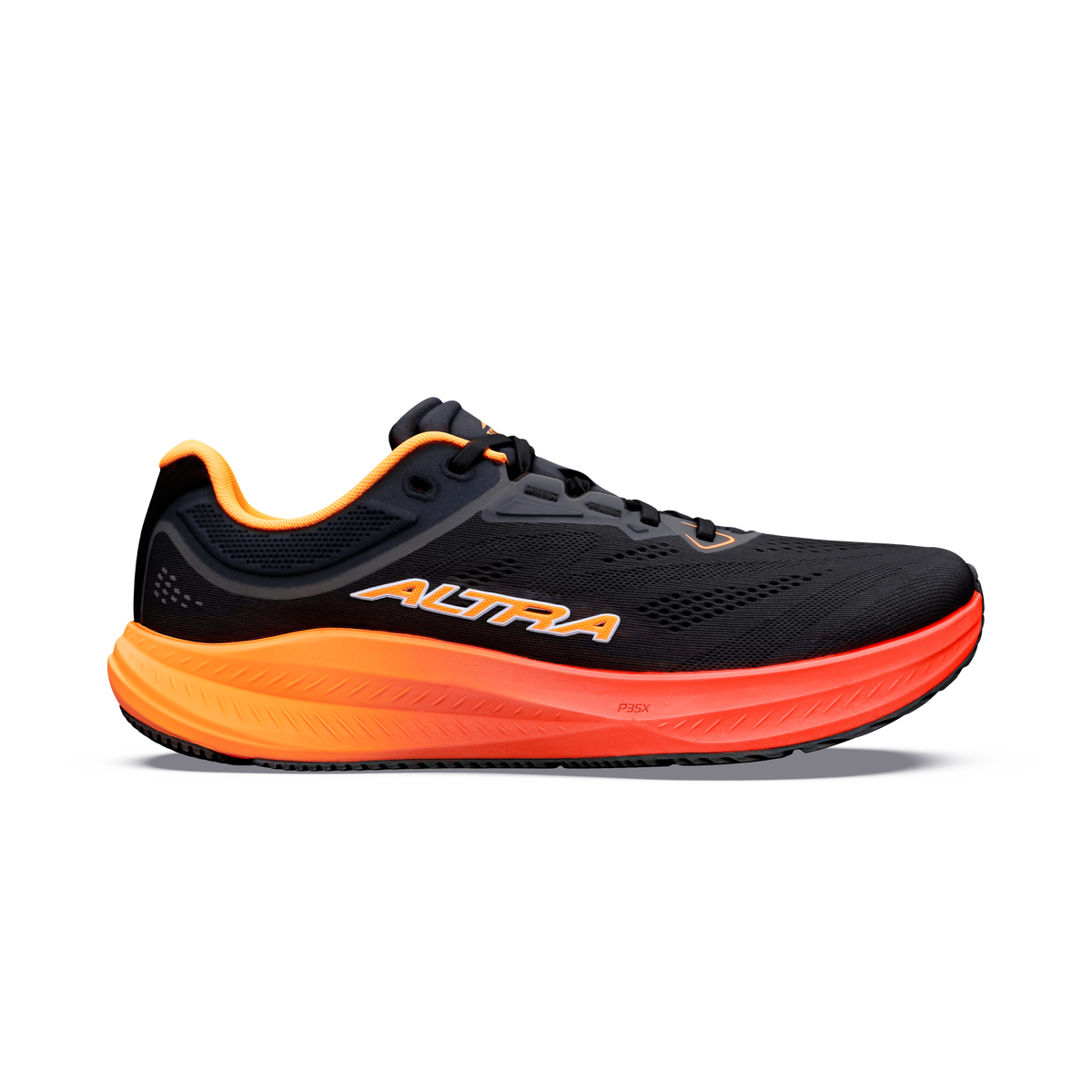 Men's Altra Torin 9, Black/Orange Pop/Fiery Coral, 11.5 D Medium
