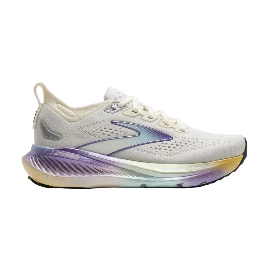 Women's Brooks Glycerin 23, Coconut/Citron/Blue Glow, 9.5 B Medium