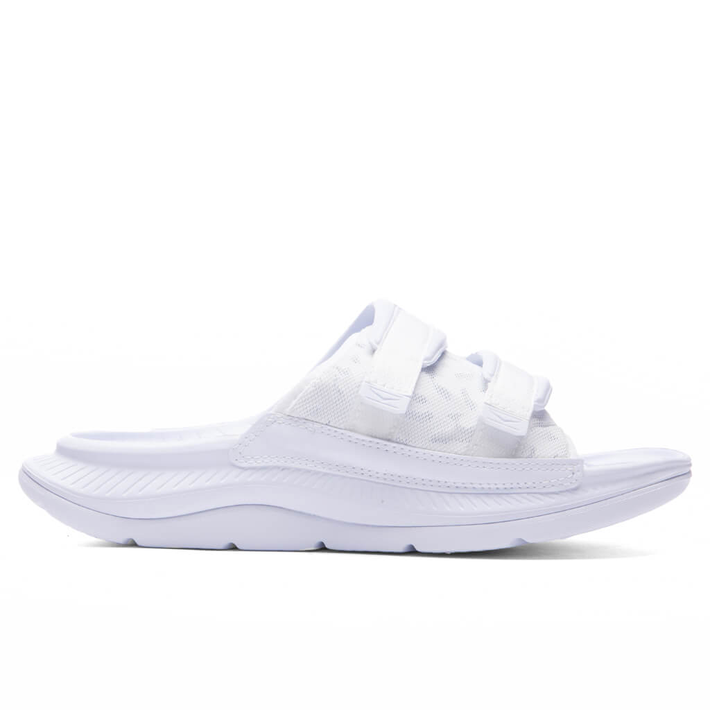 Men's Hoka Ora Luxe, White/White, 10 D Medium