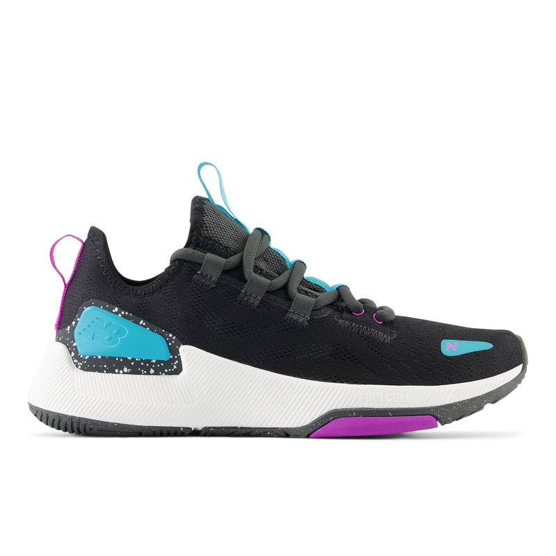 Women's New Balance FuelCell Trainer v2, Black/Virtual Blue/Cosmic Rose, 7 B Medium