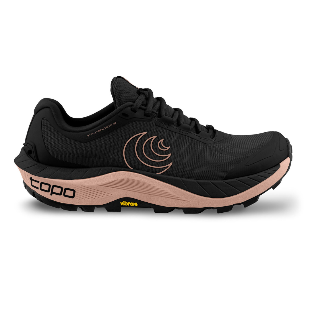 Women's Topo Athletic MTN Racer 3, Black/Mauve, 11 B Medium