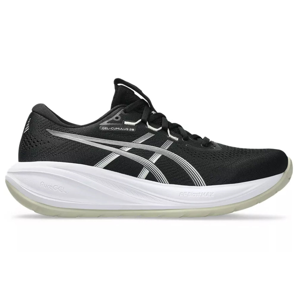 Men's Asics Gel-Cumulus 28, Black/White, 10 4E Extra Wide