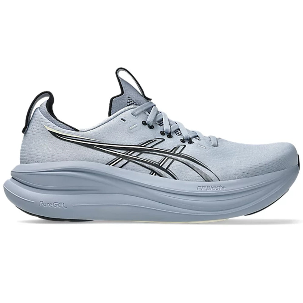 Men's Asics Gel-Nimbus 28, Grey Blue/Black, 9.5 D Medium
