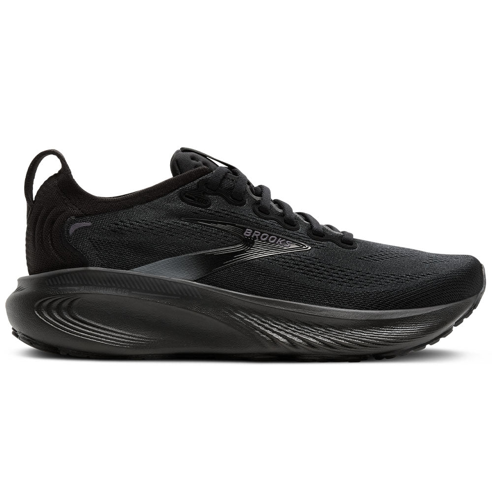 Men's Brooks Adrenaline GTS 25, Black/Black/Ebony, 7 2E Wide