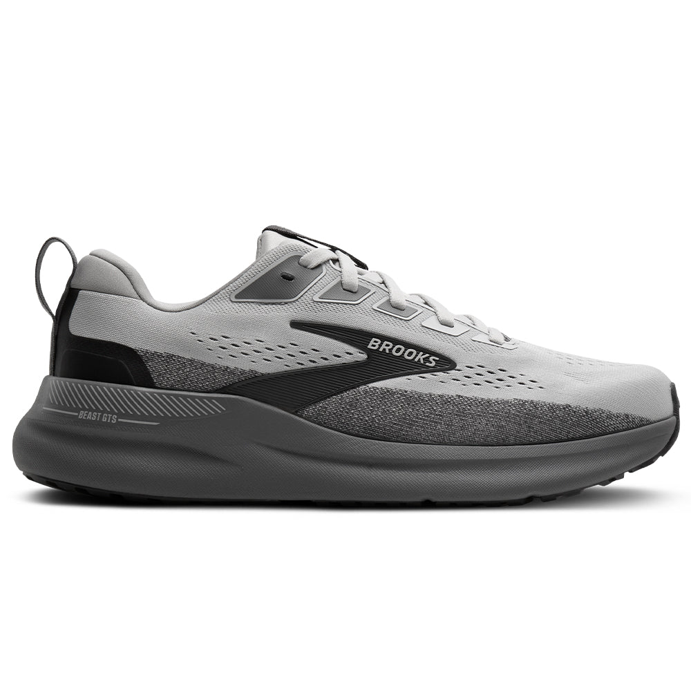 Men's Brooks Beast GTS 26, Gray/Gray/Blackened Pearl, 8 D Medium