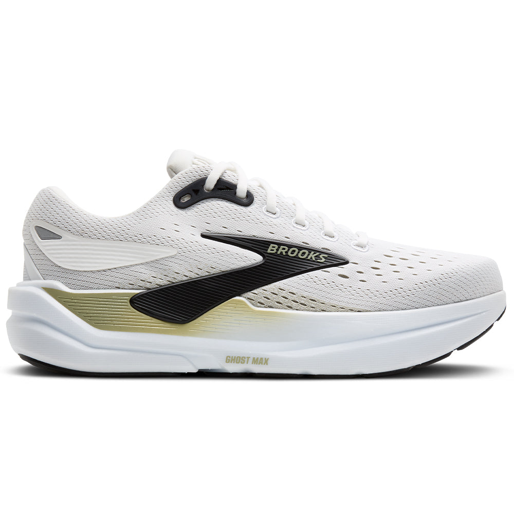 Men's Brooks Ghost Max 3, Bright White/Tea/Black, 11.5 2E Wide
