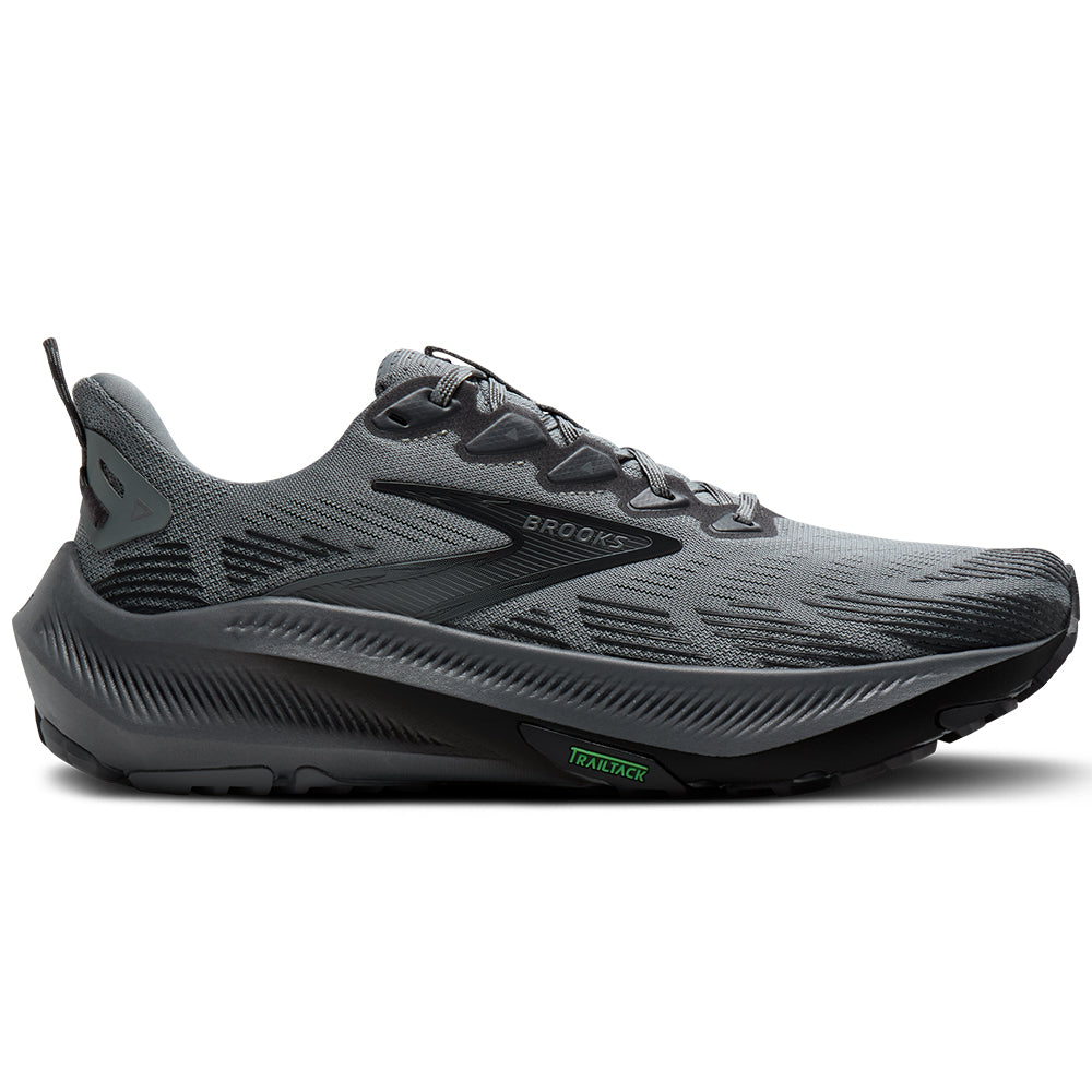 Men's Brooks Ghost Trail, Gray/Gray/Blackened Pearl, 15 D Medium