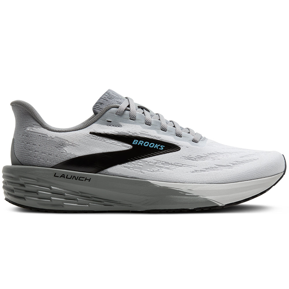 Men's Brooks Launch 11, Oyster/Primer Gray/Blue, 8.5 D Medium