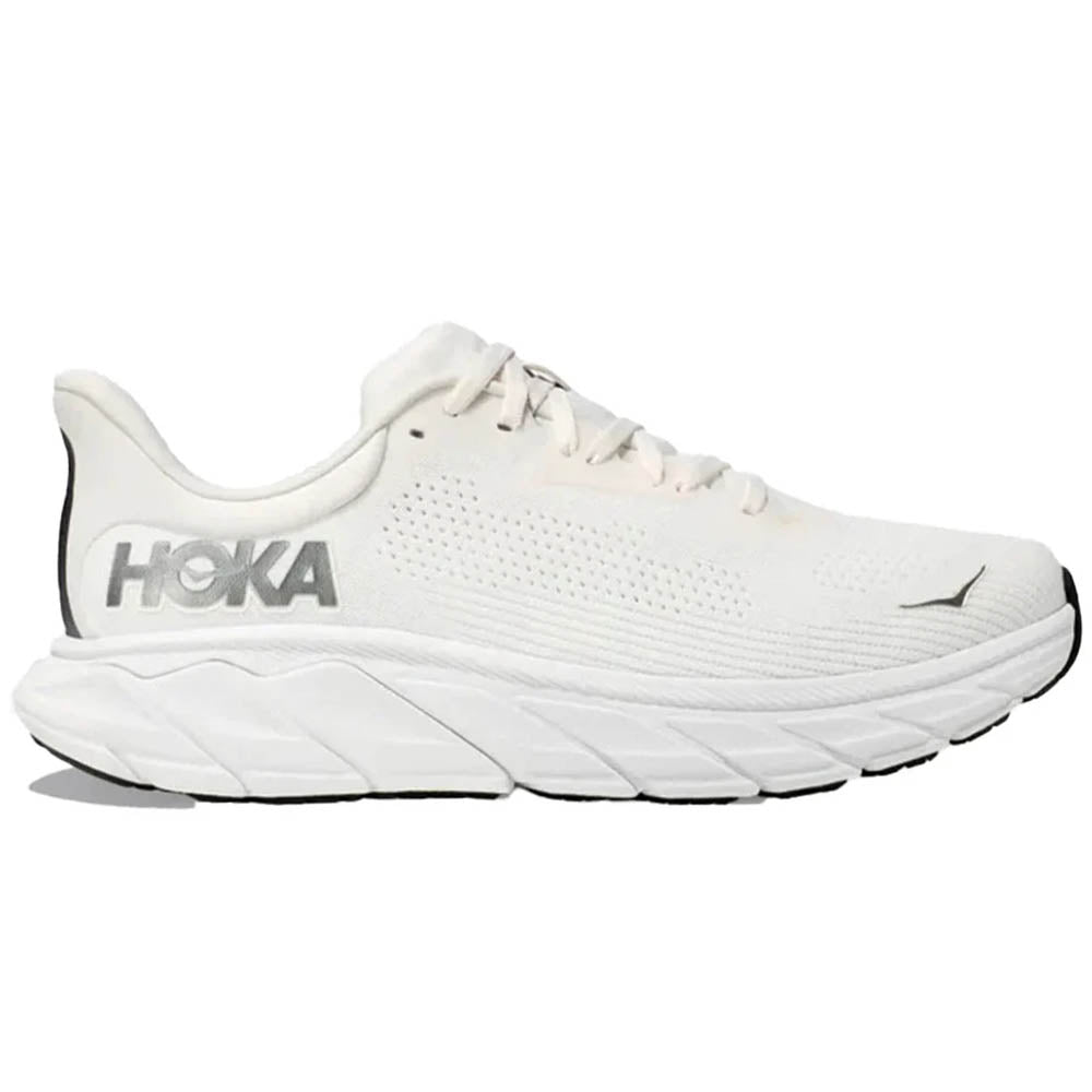 Men's Hoka Arahi 7, Blanc De Blanc/Steel Wool, 9 D Medium