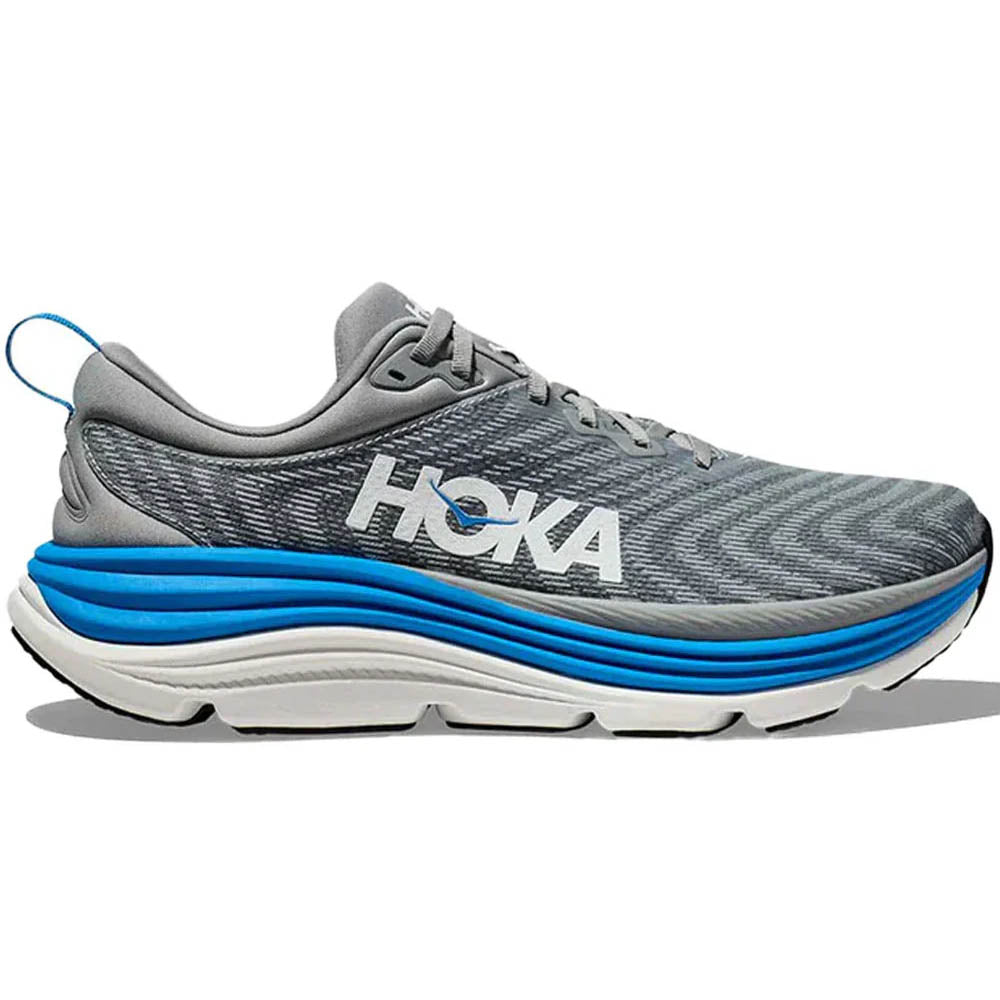 Men's Hoka Gaviota 5, Limestone/Diva Blue, 12.5 2E Wide
